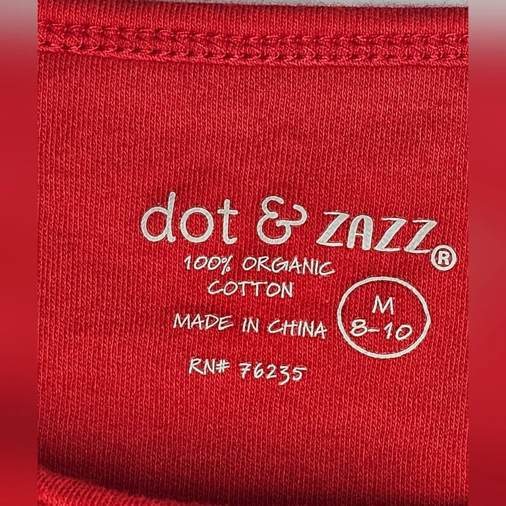 Dot & Zazz Kids Christmas Shirt Lot Santa Sequin Festive Organic Cotton Holiday
